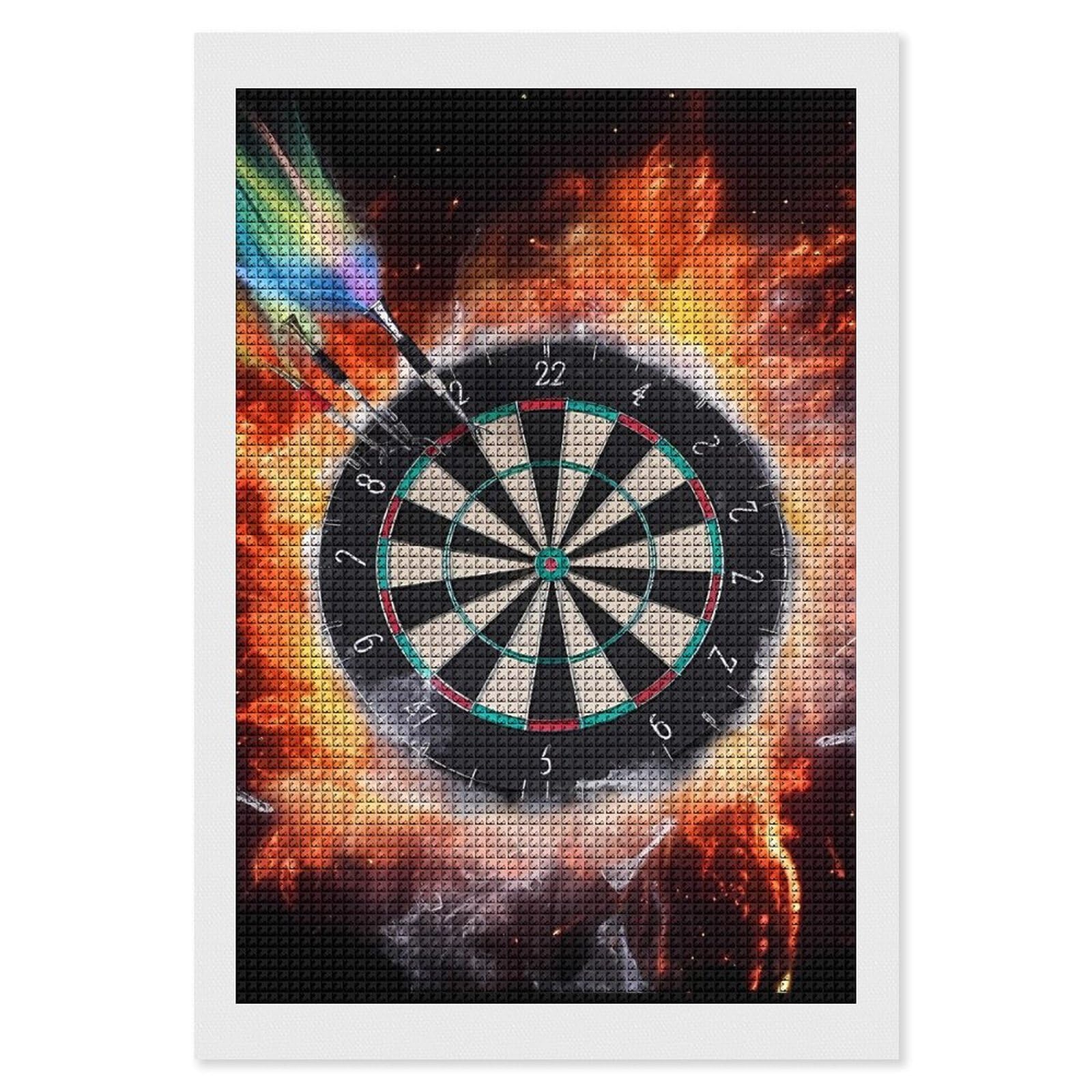 Dart Board Diamond Art Kits for Adults Diamond Art Diamond Painting DIY 5D Diamond Painting Kit Diamond Painting Kits for Adults Gem Art Square Diamond Art Full Drill 8"x12"