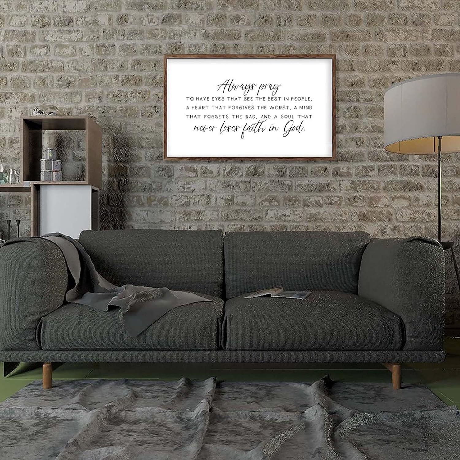 Fprqlyze Always Pray to Have Eyes That See Sign | Inspirational Sign | Farmhouse Wall Decor | Wood Signs | Inspirational Wall Art | Prayer Sign