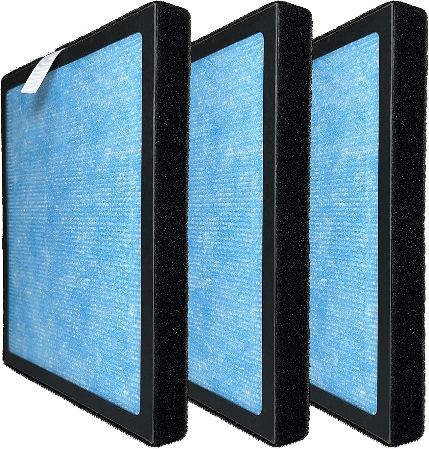 Nispira 3-in-1 HEPA with Carbon Original Blue Filter Replacement For YIOU R1 Air Purifier, 3 Packs