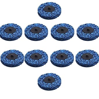 Timunr 10 Packs 3 Inch Quick Change Easy Strip Discs Stripping Wheel Fit for Die Grinder, Drill, Poly Abrasive Wheel, Strips Paint, Cleans Welds, Removes Rust, Scale and Oxidation