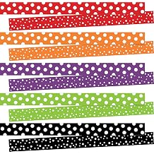 Barker Creek Double-Sided Straight Edge Border Set of 5, Happy Holidays, Trim Out Bulletin Boards and Create Colorful Displays with 175' of Designer Double-Sided Border, 3" x 175' 4455