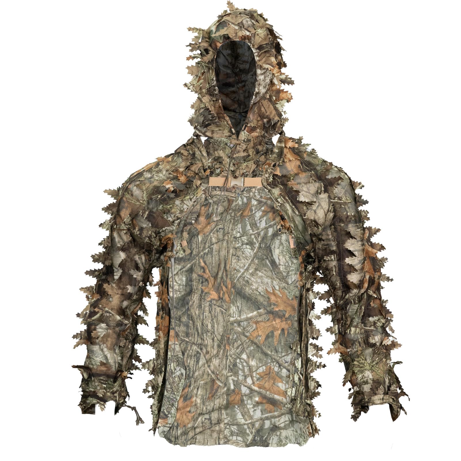 Combinaison De Camouflage 3D Neige Sauvage - Veste Et Pantalon Zip Pour Chasse, Paintball Et Airsoft