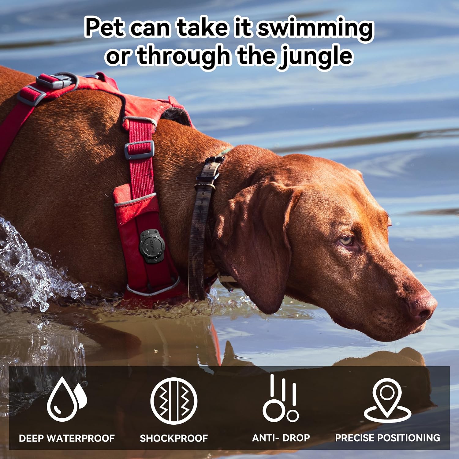 Airtag Dog Collar Holder 2 Pack,Super Waterproof Mount for Apple AirTag and Moto tag,Fits All Pet Width Collars,AirTag Holder Case for Small Medium Large Dogs