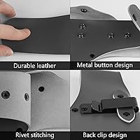 Vista 9 de Linkidea Axe Knife Sheath for 4'' Axe Edge, Double Snap Hatchet Protector Case, Logging Tools Scabbard for Outdoors Work