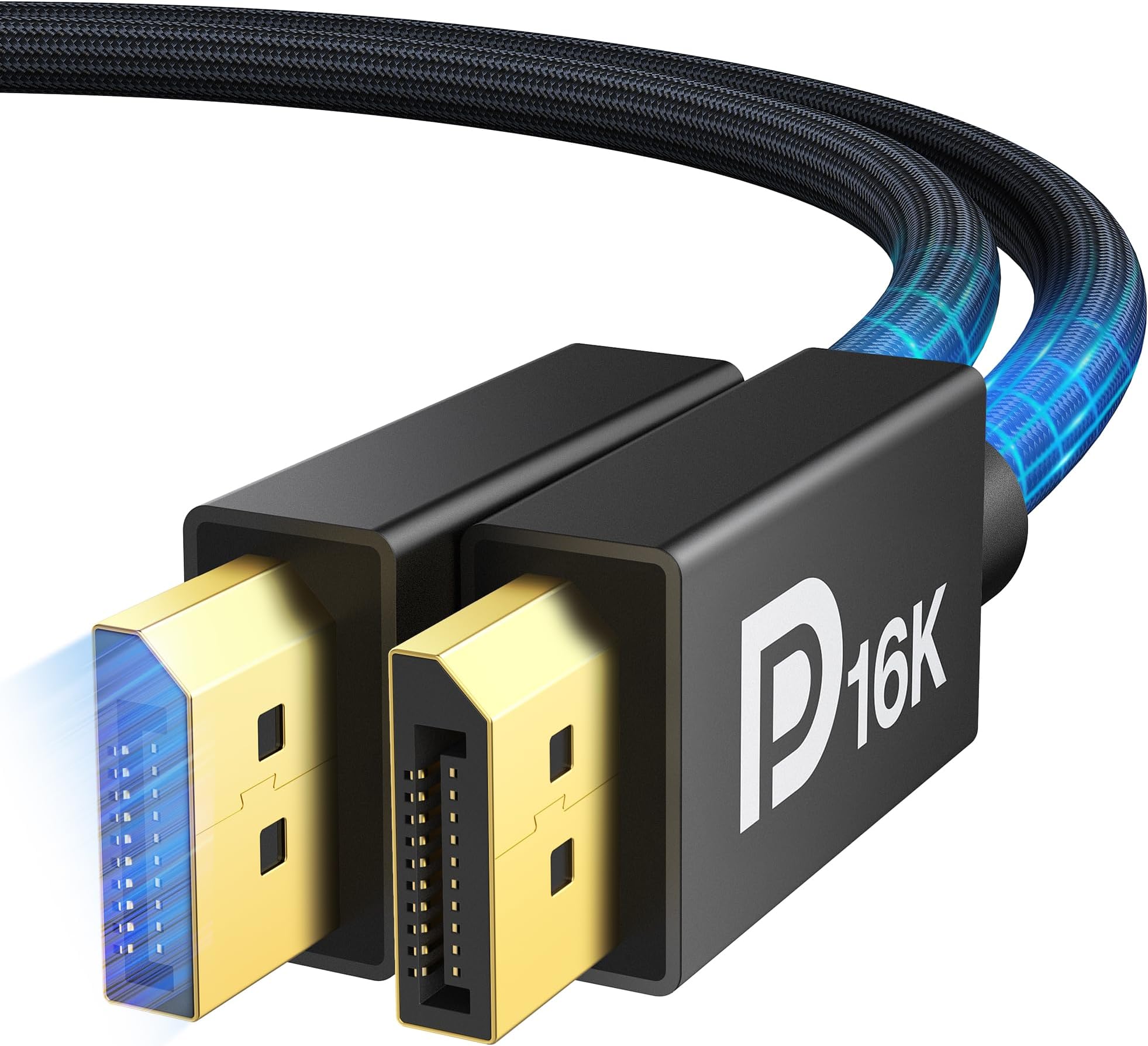 IVANKY 80Gbps Displayport Cable 2.1, 16K DP Cord [16K@60Hz,8K@240Hz,4K@540Hz 480Hz 240Hz], Display Port 2.1 Cable Support HDR10, HDCP, DSC 1.2a, for 5090,7900Graphics/PC/TV/Gaming Monitor, 6.6FT