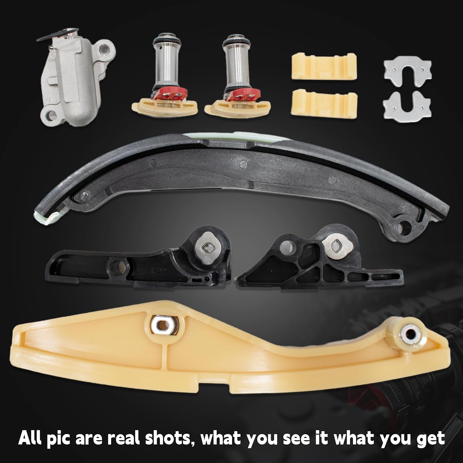 Engine Timing Chain Kit for 2011-2017 Ford F-150 Taurus Edge Expedition Explorer | Lincoln MKX MKS Mark Nautilus 3.5L/3.7L V6 DOHC AT4Z6C525B 95690
