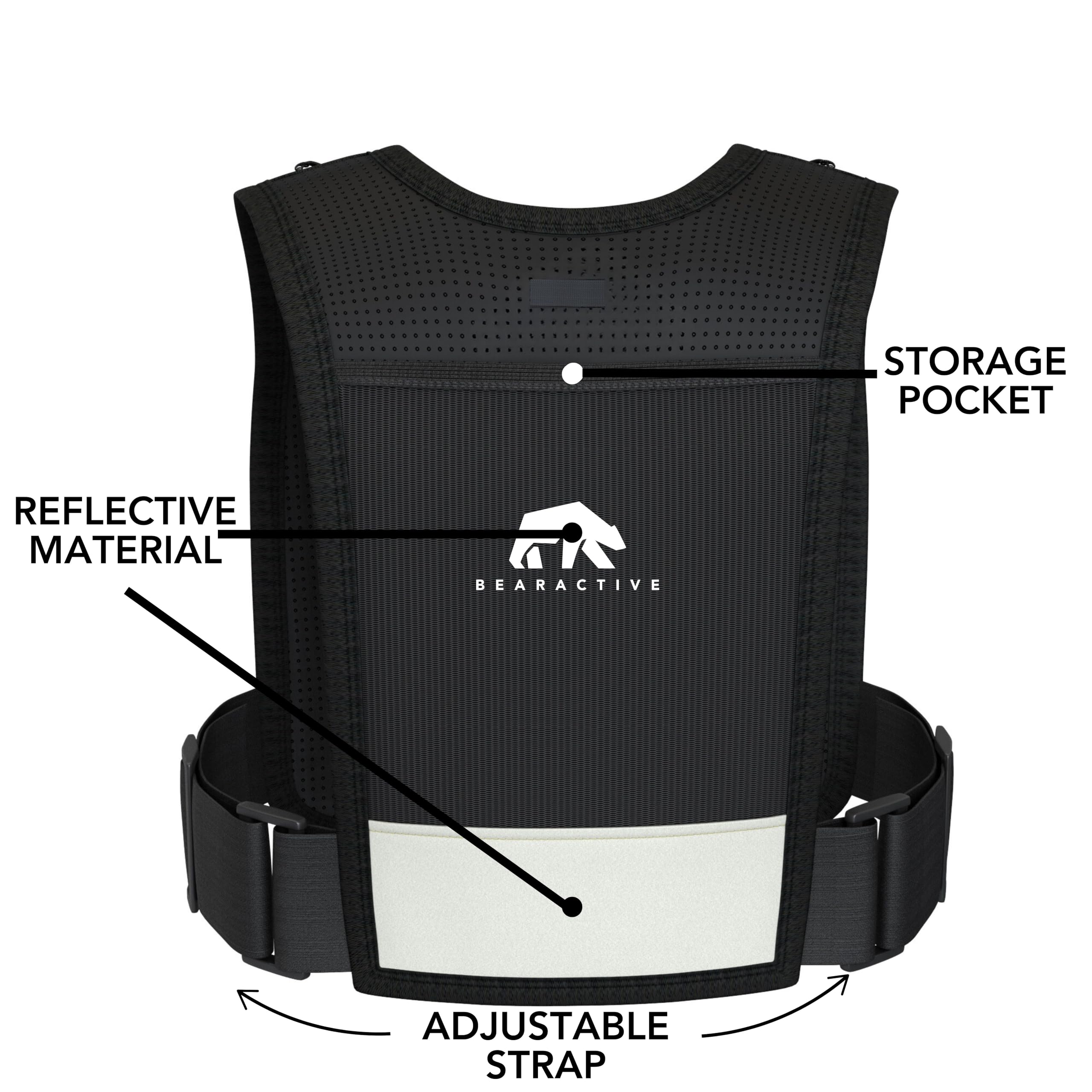 Running Phone Holder with 500ml Running Water Bottle - Adjustable Strap and 6 Pockets - Running Hydration Vest, Running Vest Women & Men - Running Gifts