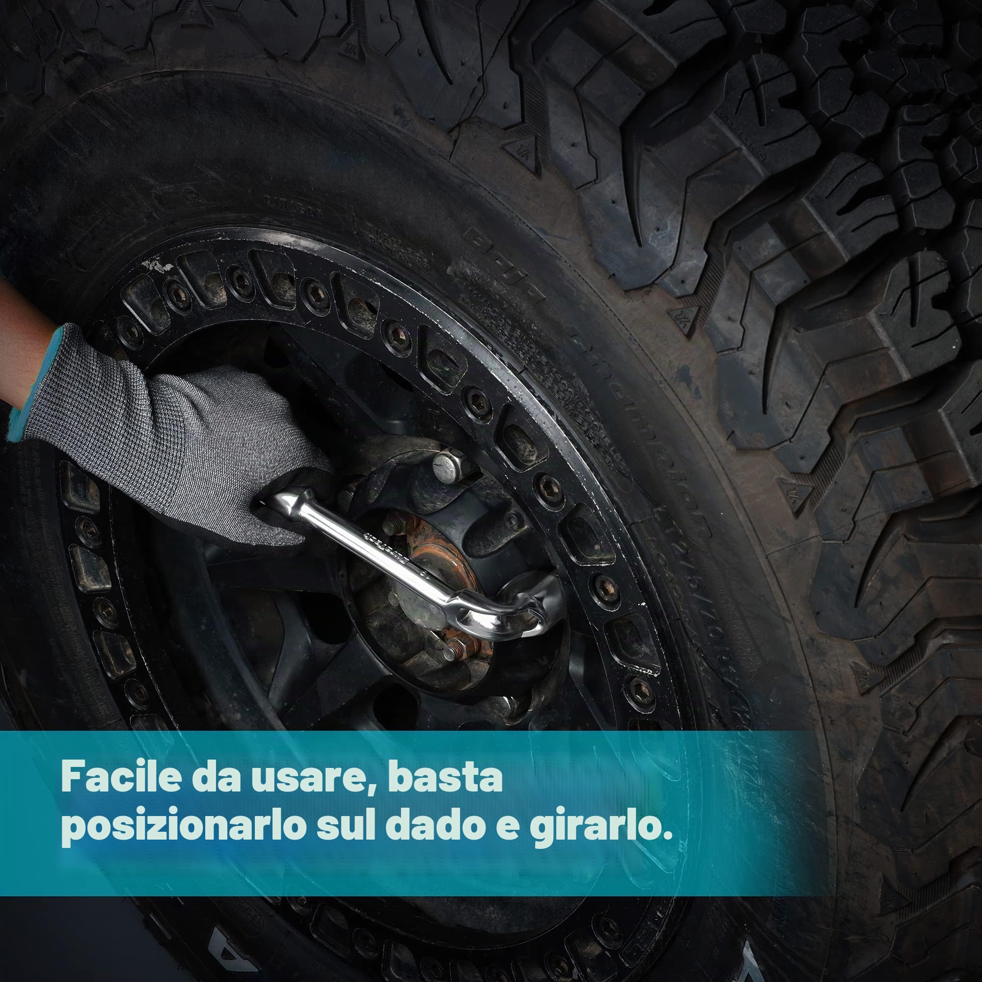 DURATECH Chiave esagonale a doppia estremità, chiave a gomito angolare tipo L, chiave a bussola a 6 punti, metrica, 8-19 mm, 9 pezzi, con custodia