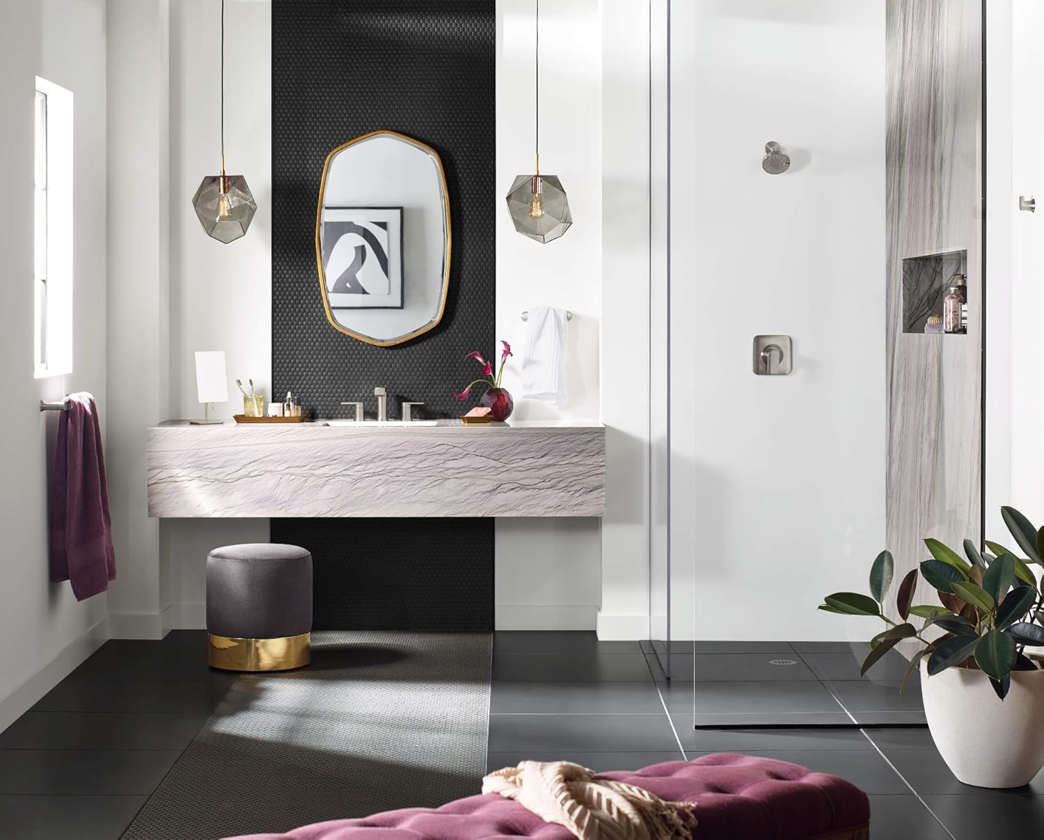 Buy 2 get 3 Moen T2472EPBN Genta LX Posi-Temp Pressure Balancing Eco-Performance Modern Shower Only Trim Valve Required, Brushed Nickel