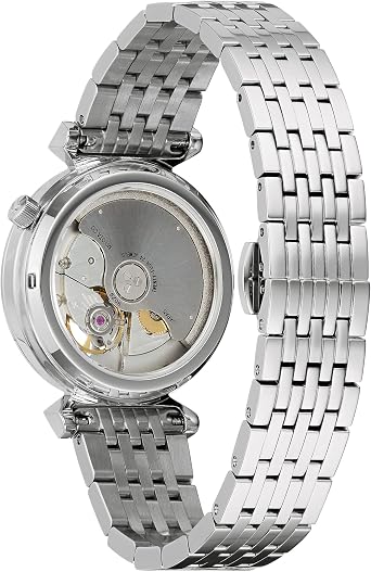 Bulova Women's Regatta Diamond Automatic Stainless Steel Open Aperture Watch, Mother of Pearl Dial Style: 96P222