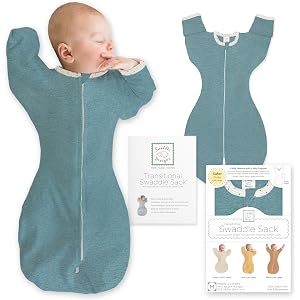 SwaddleDesigns Swaddle Sack with Arms Up Half-Length Sleeves and Mitten Cuffs,