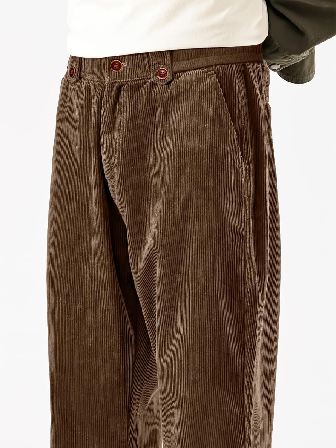 HOTake Men's Casual Loose Fit Stretch Corduroy Pants - Image 2