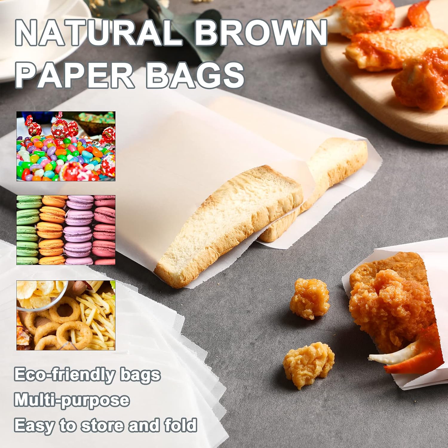 600 Pieces Flat Glassine Waxed Paper Treat Bags Semi Transparent Cookies Bags Sleeves for Bakery Cookies Candies Dessert Party Favor (5 x 7 Inch)