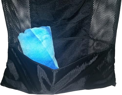 Miniatura 7 de Mochila XL Carry All Mesh Beach Bag con cordón y bolsillo exterior con cremallera