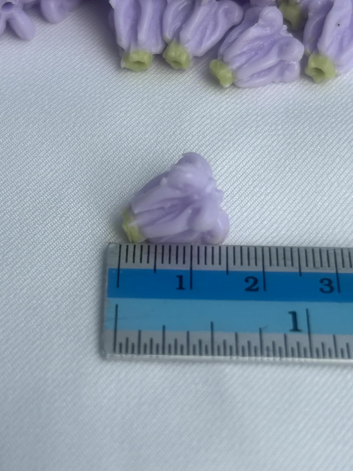 100 PCS Medium Light Purple Crown Flower Clay Beads (06) for Jewelry Making DIY Craft Supplies 14 mm