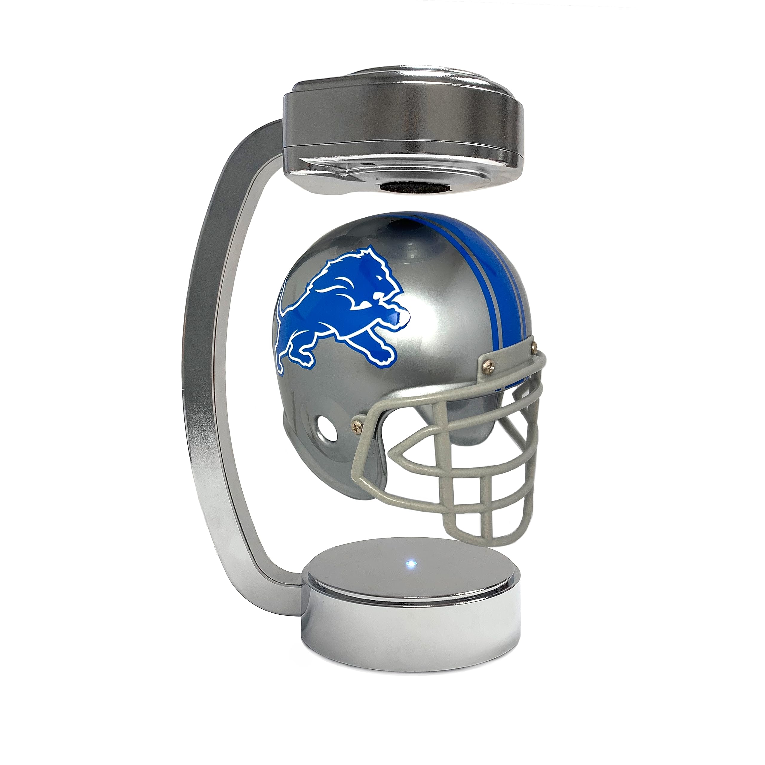 Officially Licensed NFL Mini Rotating Levitating Hover Helmet in Chrome