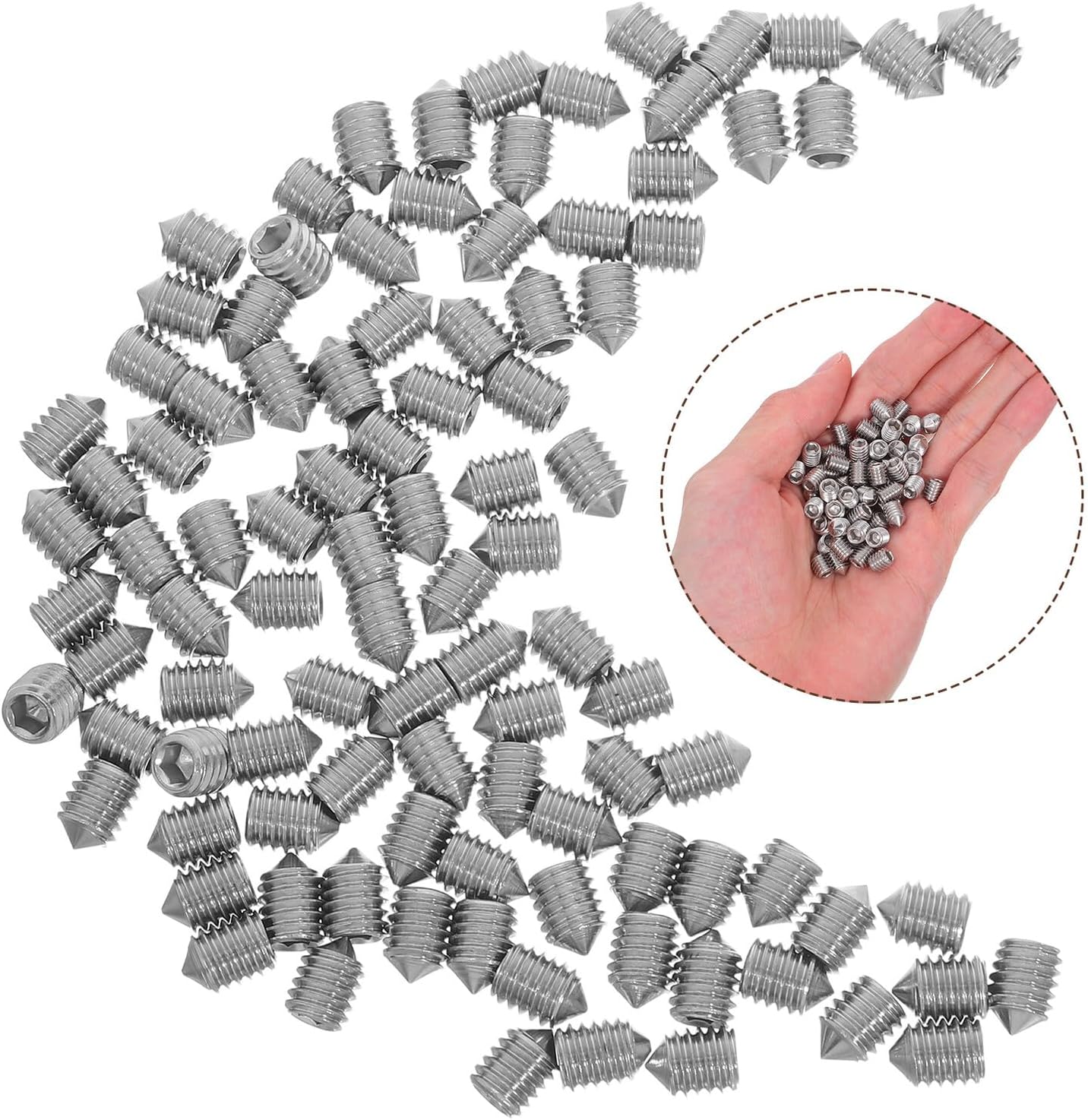 DOITOOL 100pcs M6x8 Metal Screws for Bathroom Towel Holder Bracket Bath Towel Rack Repair Accessories Replacement Hardware for Wall-mounted Bathroom Fixtures