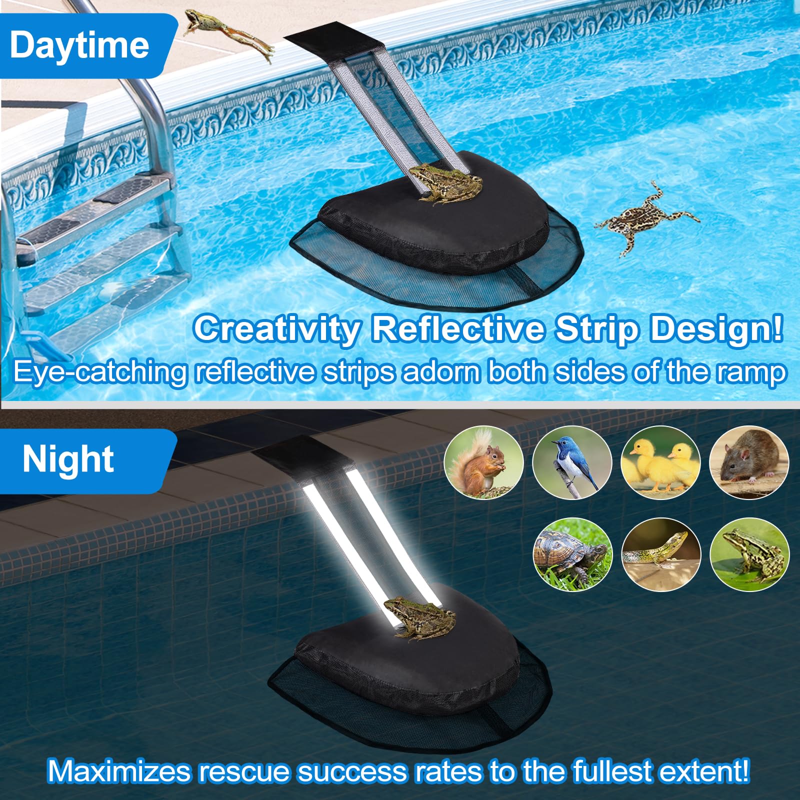Critter Ramp Snapklik.com : Pool Animal Escape Ramp Frog-Saver-Log - For Swimming ...