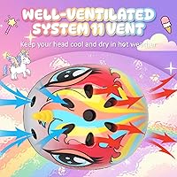 Vista 19 de Casco de bicicleta para niños pequeños, ajustable y multideportivo para niños y niñas, 2 tamaños