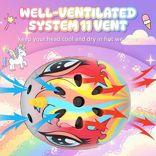 Miniatura 19 de Casco de bicicleta para niños pequeños, ajustable y multideportivo para niños y niñas, 2 tamaños