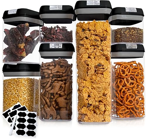 Cheer Collection Contenedores herméticos para almacenamiento de alimentos, recipientes de almacenamiento de cocina para despensa, juego de 7