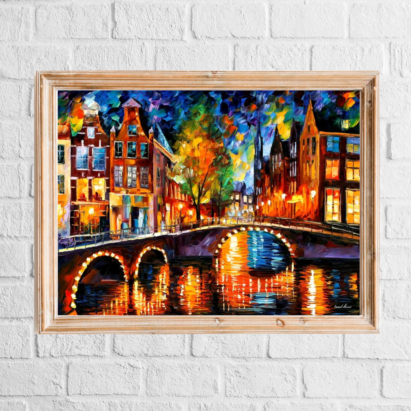 Leonid Afremov Poster Exhibition Neutral Abstract Retro Paint Wall Home Art Decor Room Print A4