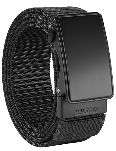 Men's 1.5" Nylon Ratchet Belt, Casual Web Click Belt with