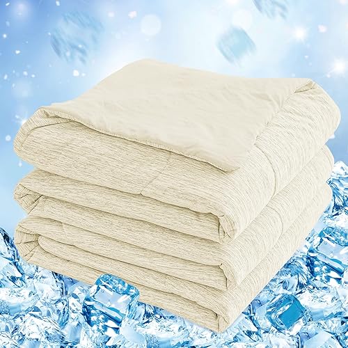 CHOSHOME Edredón Refrescante Tamaño Twin, Manta Refrescante con Fibra de Enfriamiento Q-Max 0.45 Arc-Chill, Manta de Verano Fresca para Sudores