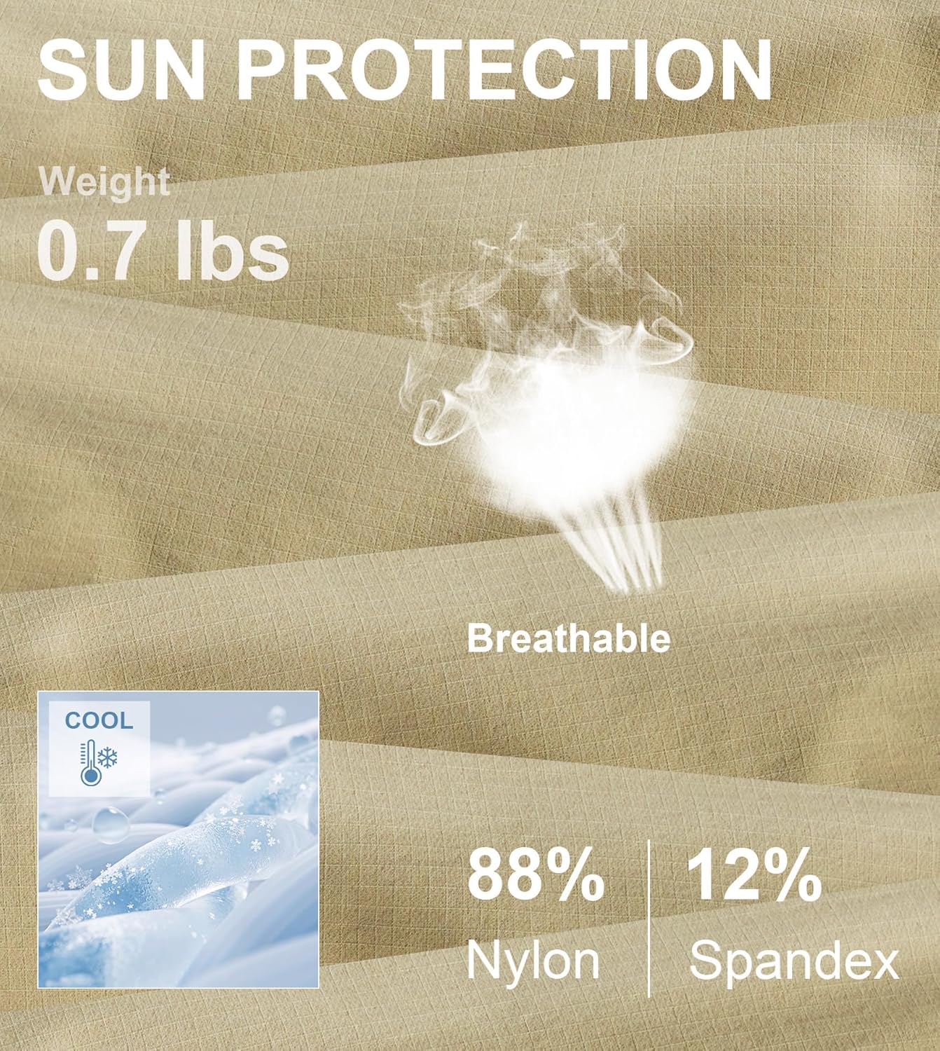 Fioboc Mens Work Pants, Waterproof Tactical Cargo Pants for Men 6 Pockets, Lightweight Quick Dry for Hiking Travel Fishing - Image 4