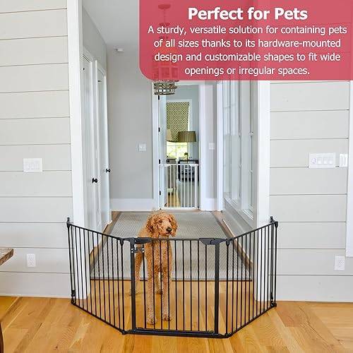 Miniatura 4 de Cardinal Gates EX100 XpandaGate - Puerta extensible para bebé, puerta extra ancha para perros, puerta de seguridad ajustable para niños y mascotas,