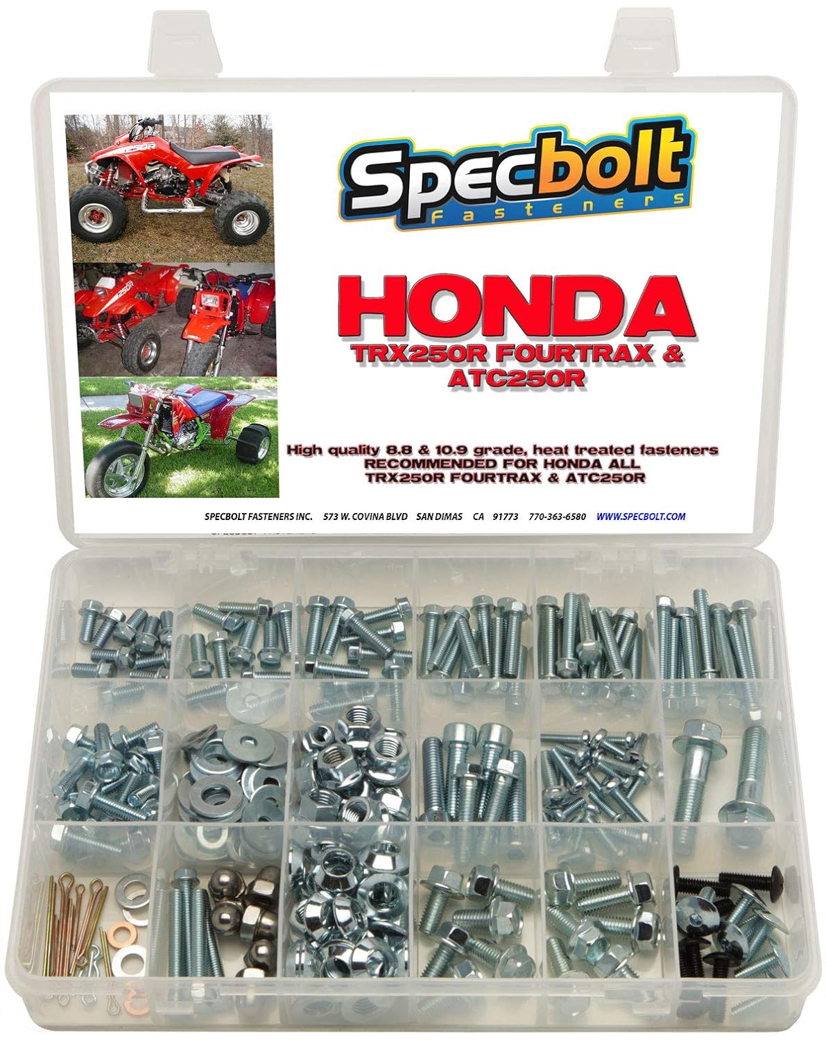 250pc Specbolt Honda TRX250R Fourtrax & ATC250R Bolt Kit for