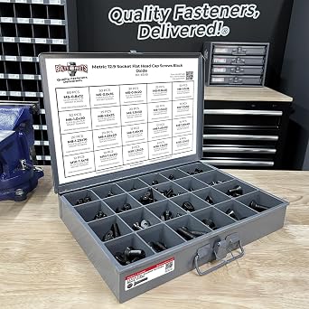 Metric 12.9 Flat Socket Head Cap Screws Black Oxide Assortment - 453 Pieces
