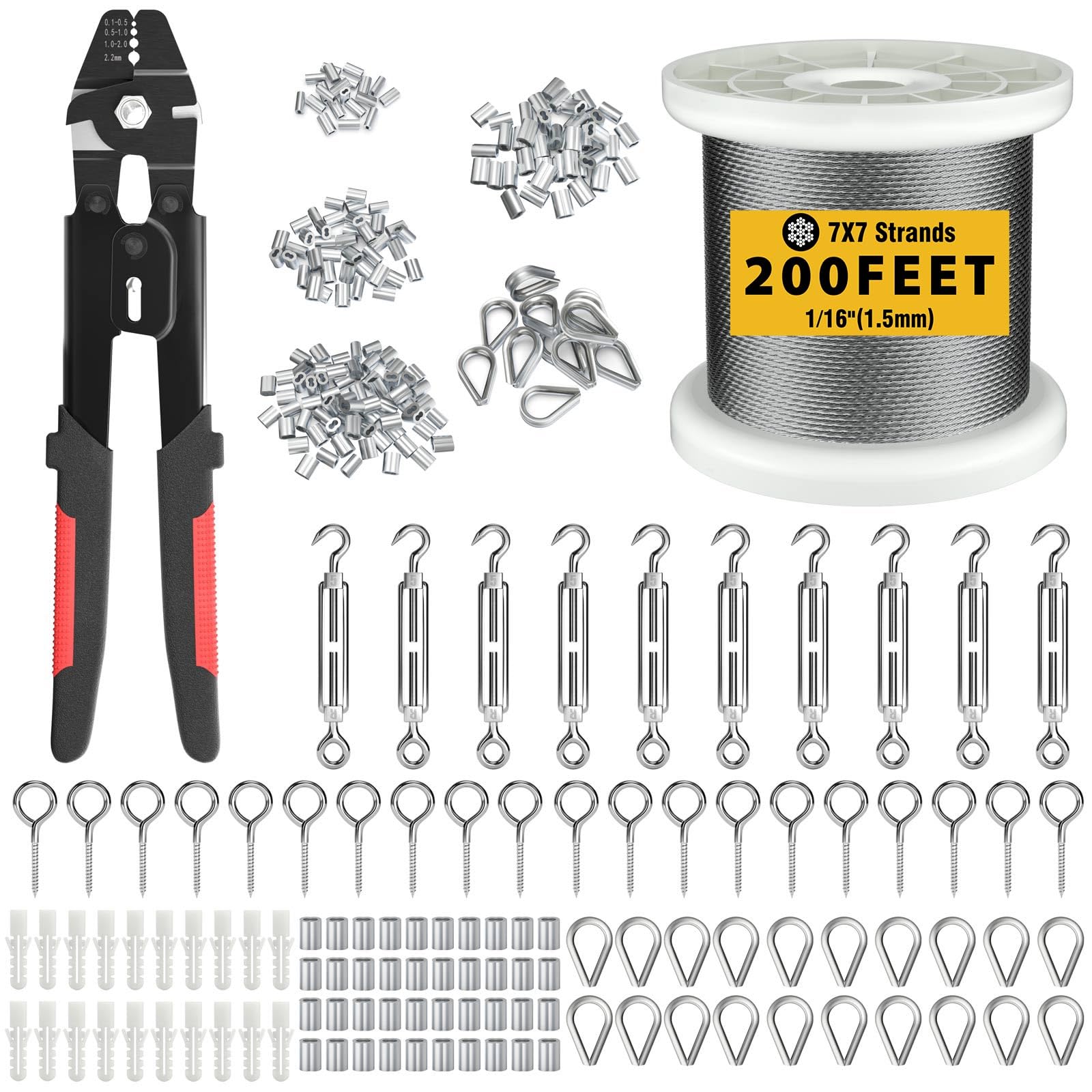 Kit de sertissage de câble métallique pour fixer solidement vos garde-corps de balcon