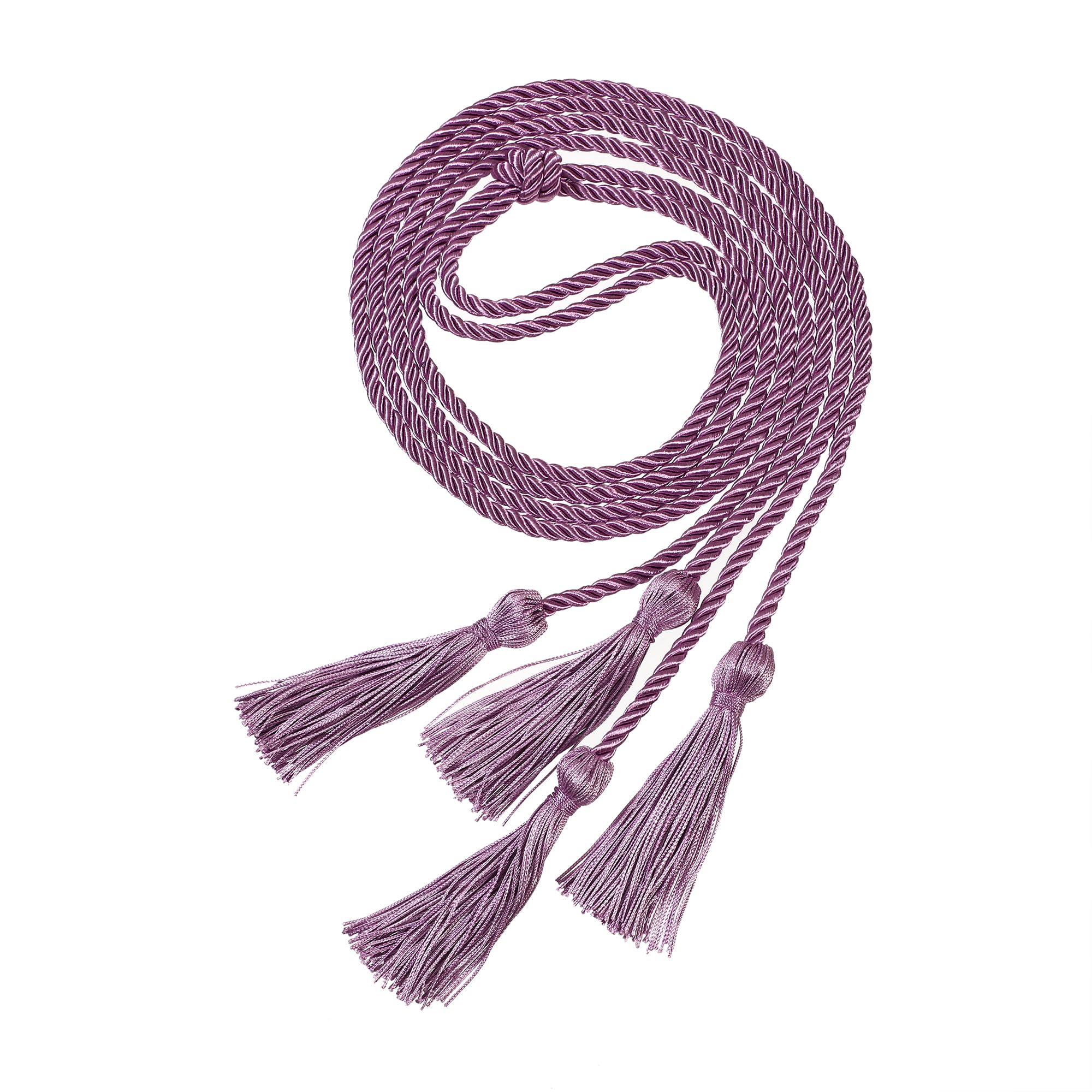 Graduation Double Honor Cords with Tassel, 68" Long (Light Purple)
