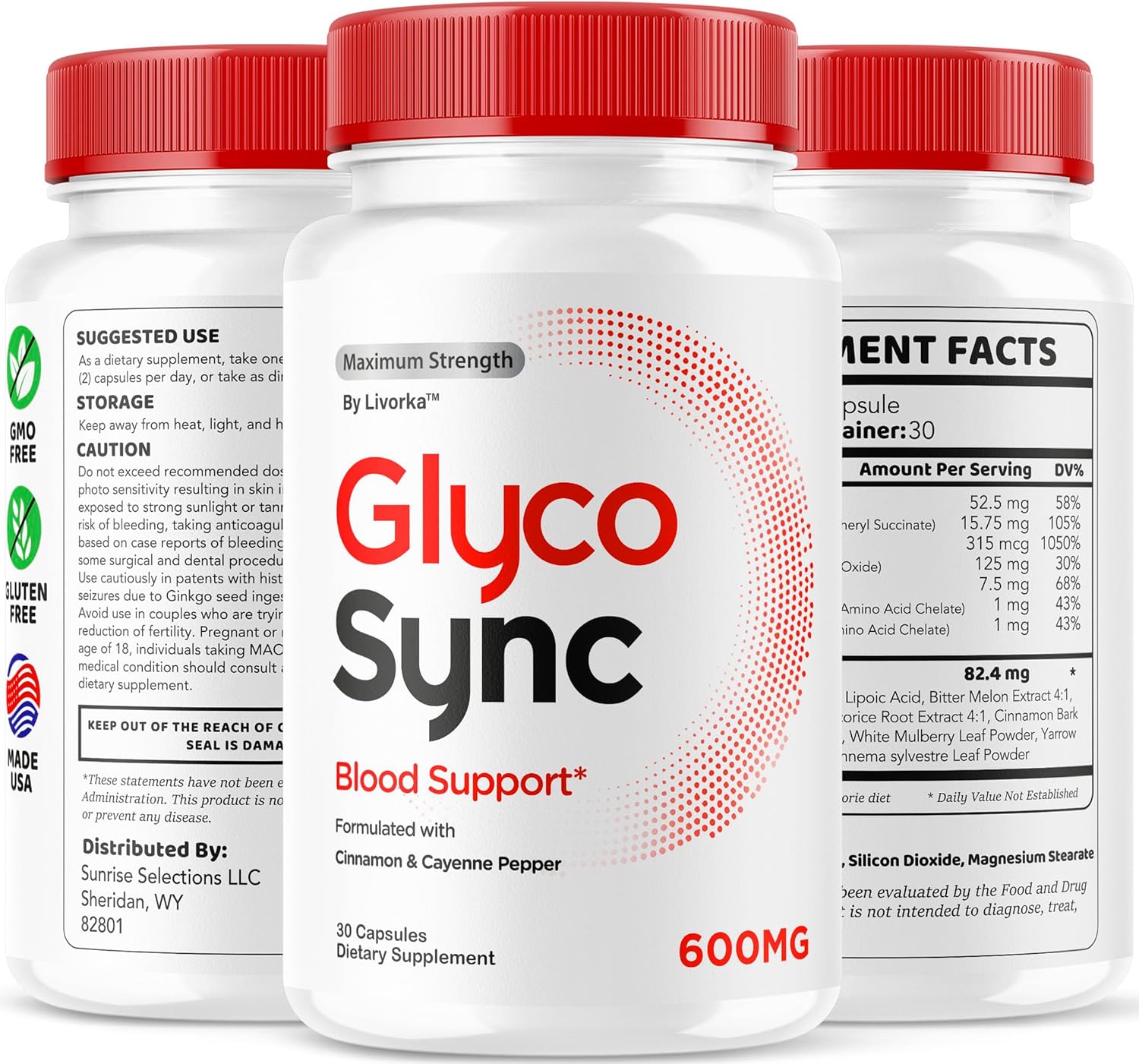 (3 Pack) Glyco Sync Capsules - Official Glyco Sync Advanced Supplement Pills, All Natural GlycoSync Balance Support for Health & Wellness, Glyco Synk Premium Formula Review, 90 Capsules for 3 Months - Image 9