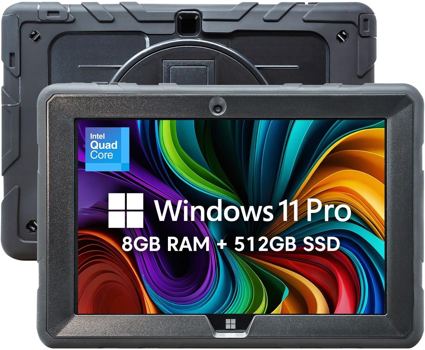 Fusion5 10.1" Windows 11 Full HD Rugged Tablet PC - Intel 13th Gen - FWIN232 PRO N5 Ultra Slim Windows Tablet Computer - 8GB RAM, 512GB SSD, 10 Inch, 5G WiFi, HD Webcam, Micro HDMI, Expandable Storage