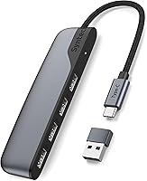Vista 1 de Syntech Hub USB C a USB 4 puertos, concentrador tipo C a USB 3.0 con adaptador USB C a USB 2.0, Thunderbolt 3 a USB Hub, compatible con iPhone
