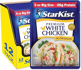 StarKist Premium White Chicken, 5 oz Pouch (Pack of 12)