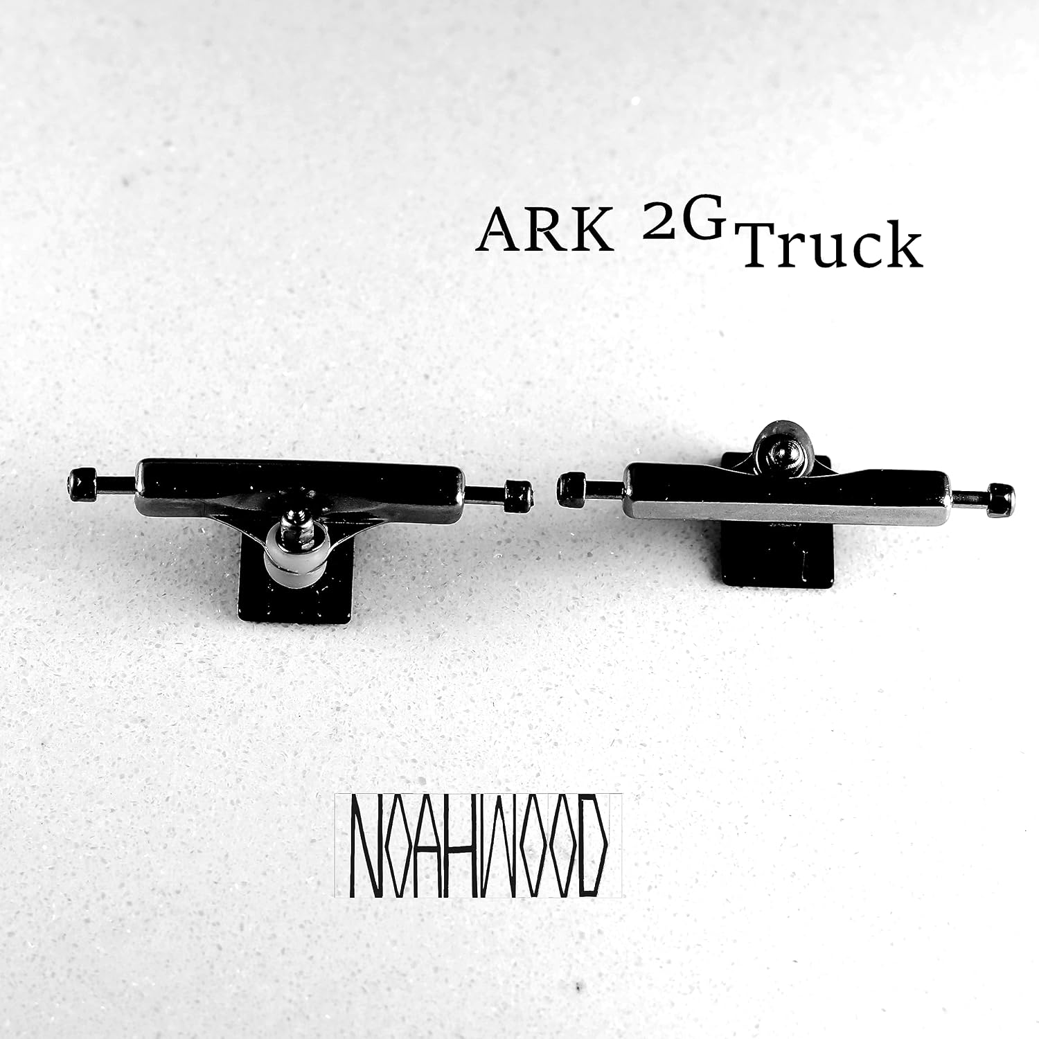 NOAHWOOD DIY Pro Fingerboard Ark Truck 35mm (Black Baseplate +Silver Hanger) image 2