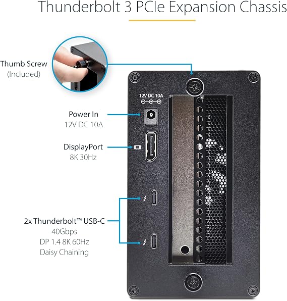 StarTech Thunderbolt 3 PCIe Expansion Chassis (2TBT3-PCIE-ENCLOSURE)