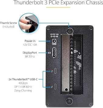 StarTech Thunderbolt 3 PCIe Expansion Chassis (2TBT3-PCIE-ENCLOSURE)