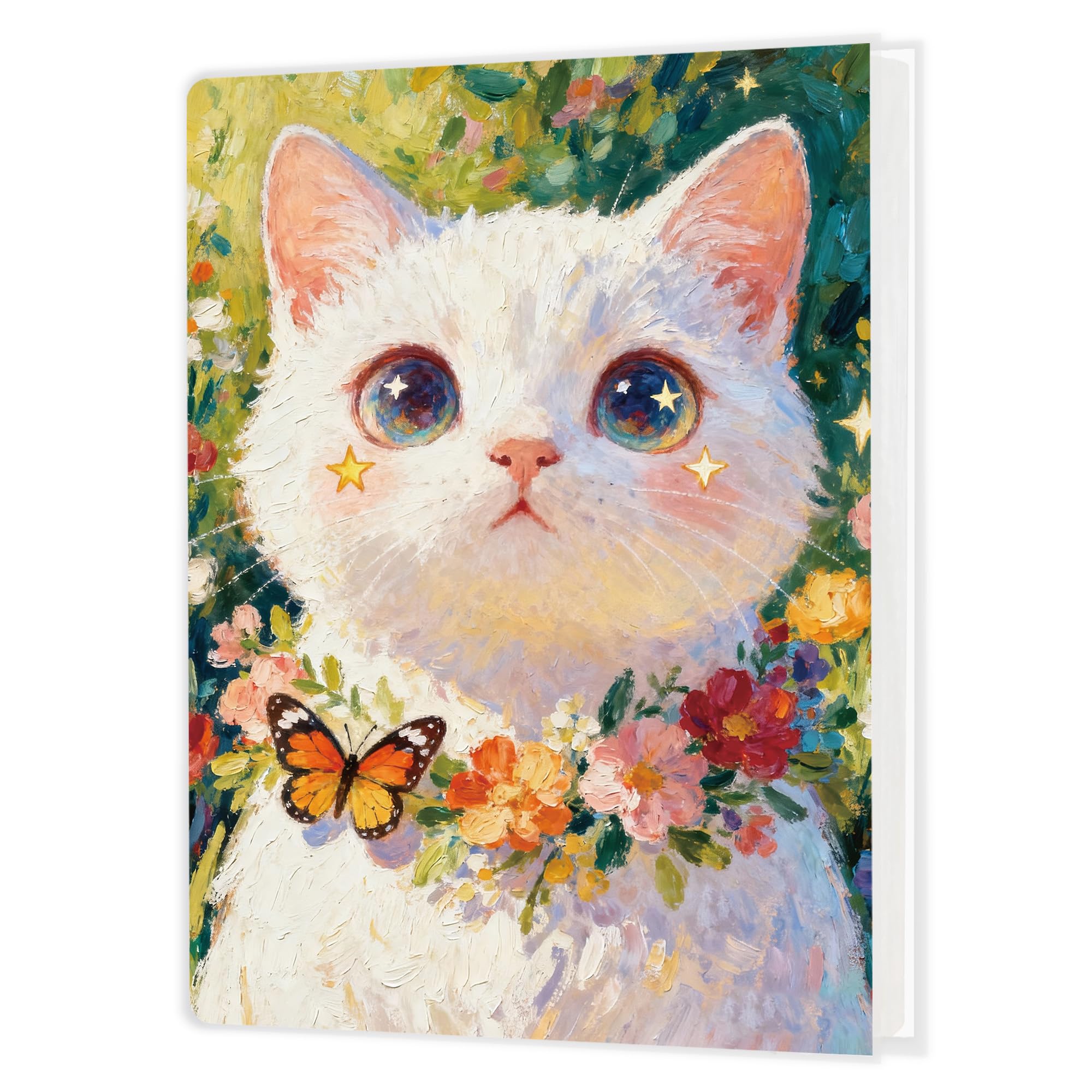 Album photo 10x15 cm compact 36 vues motif chat et fleur pour famille