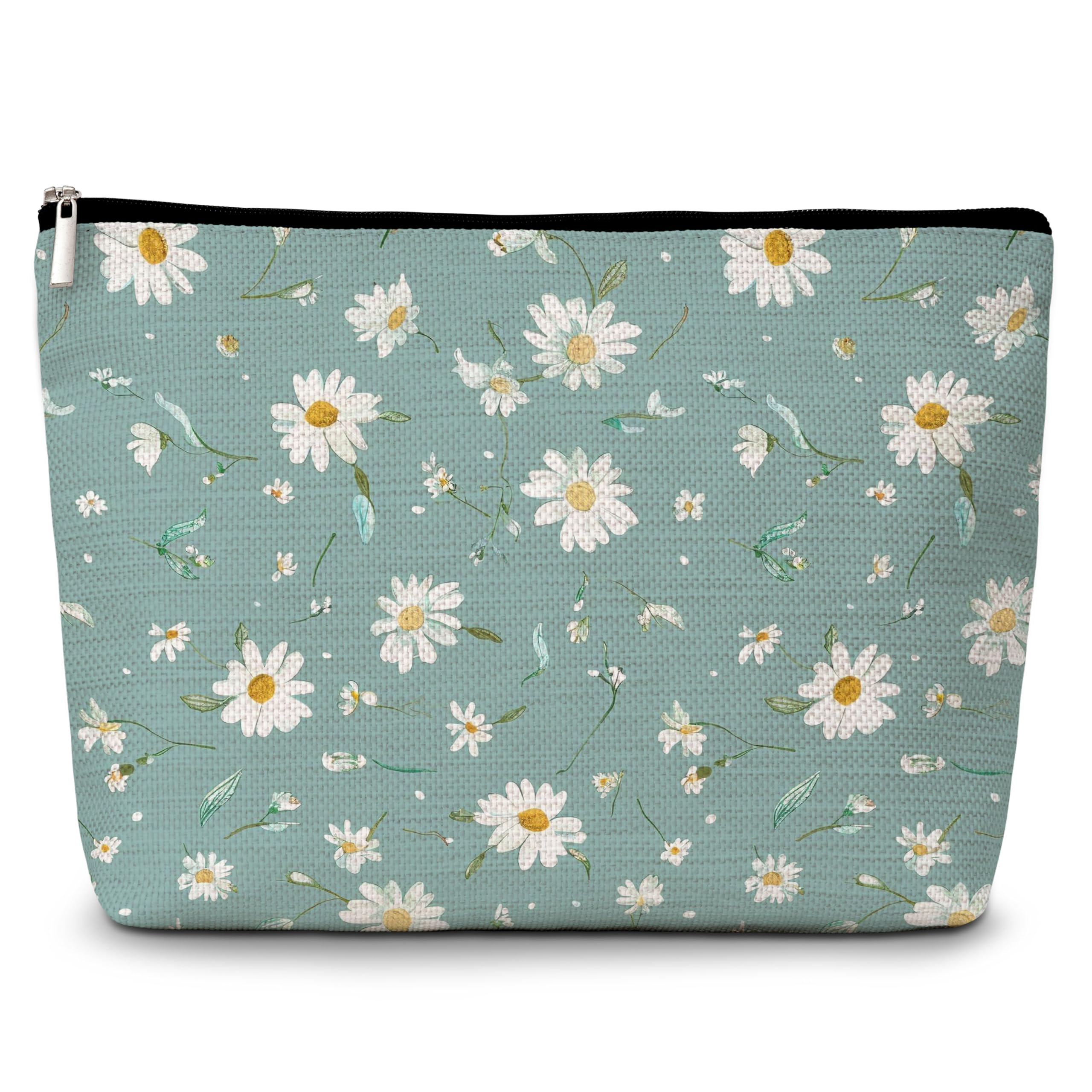GREOXG Floral Makeup Bag, Small Travel Cosmetic Bag with Zipper, Cute Makeup Pouch Gift Ideas for Women Teen Girls Friends Mom Sisters Teacher