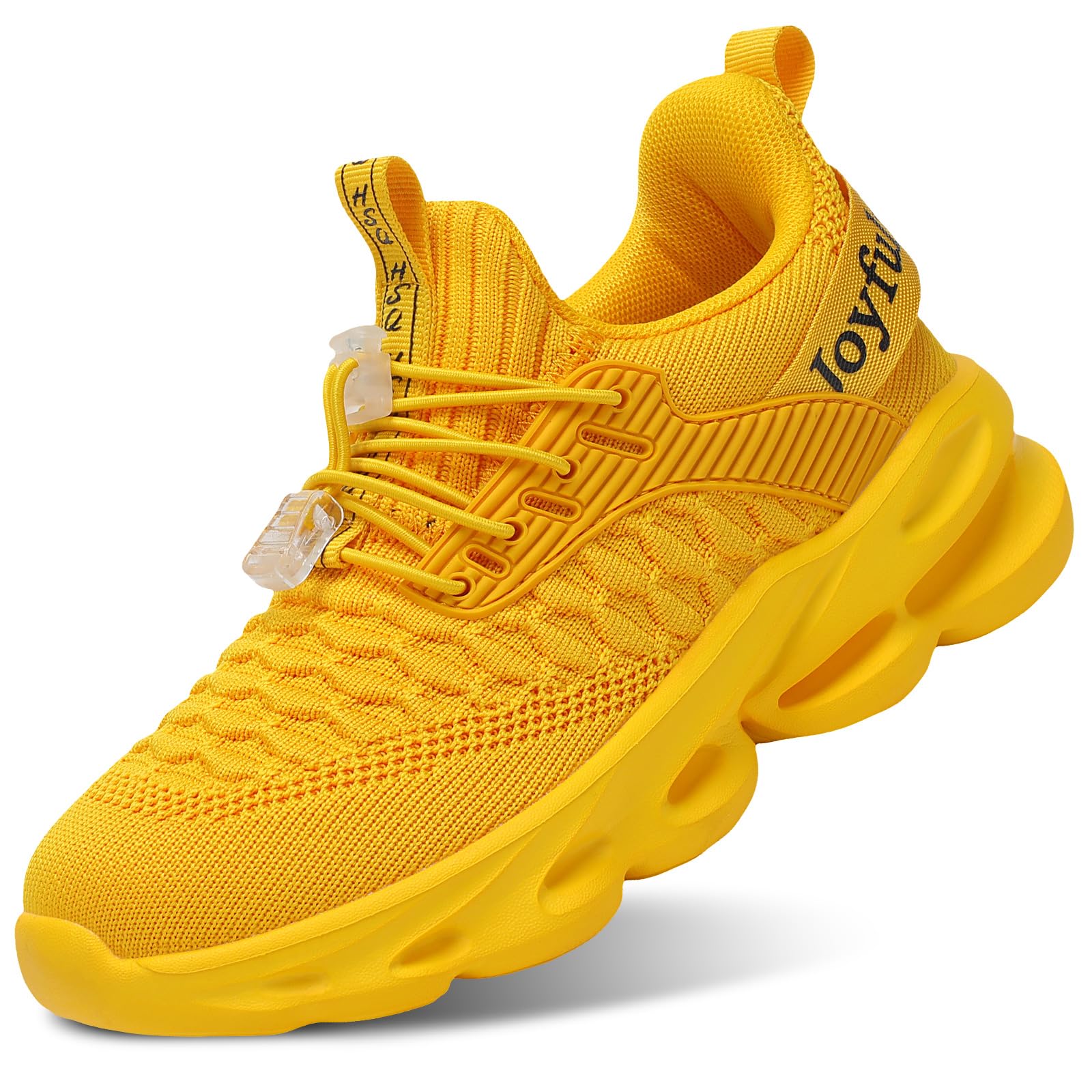 Girls Boys Sneakers Lightweight Breathable Kids Girls Boys Tennis Shoes Slip on with Bungee Lace Running Athletic Shoes for Little Kid/Big Kid/Toddler