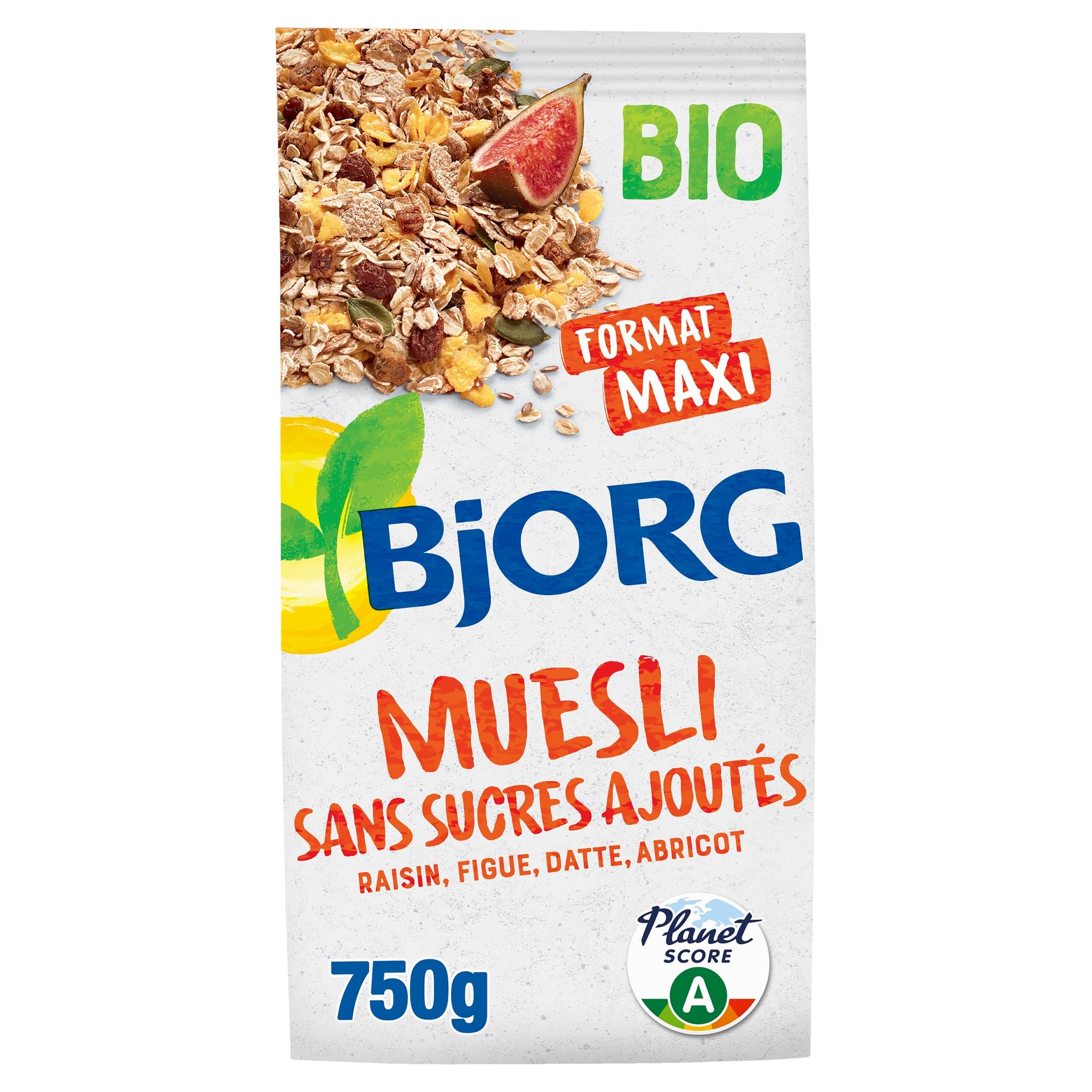 BJORG - Céréales Bio - Muesli Sans Sucres Ajoutés - Bio - 750 g