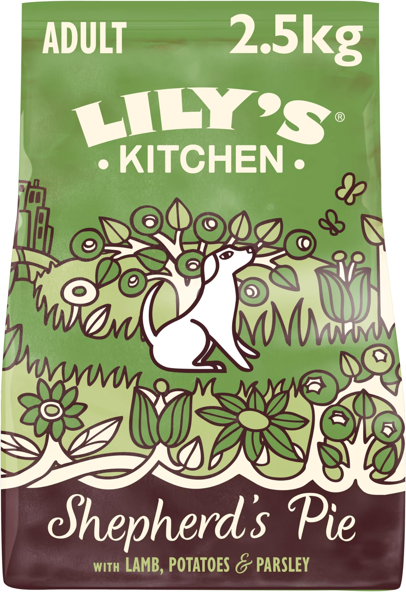 Lily’s Kitchen Made with Natural Ingredients Adult Dry Dog Food Shepherd’s Pie Balanced Recipe 2.5kg Bag