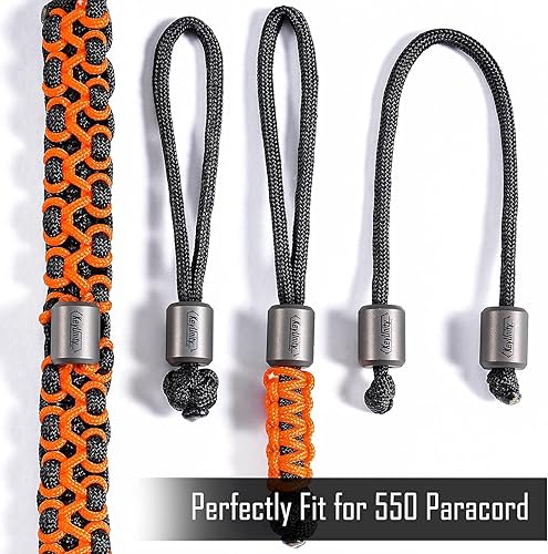Miniatura 5 de KeyUnity KA03 EDC Funda de cuero y KA01 Titanium Paracord Beads Bundle