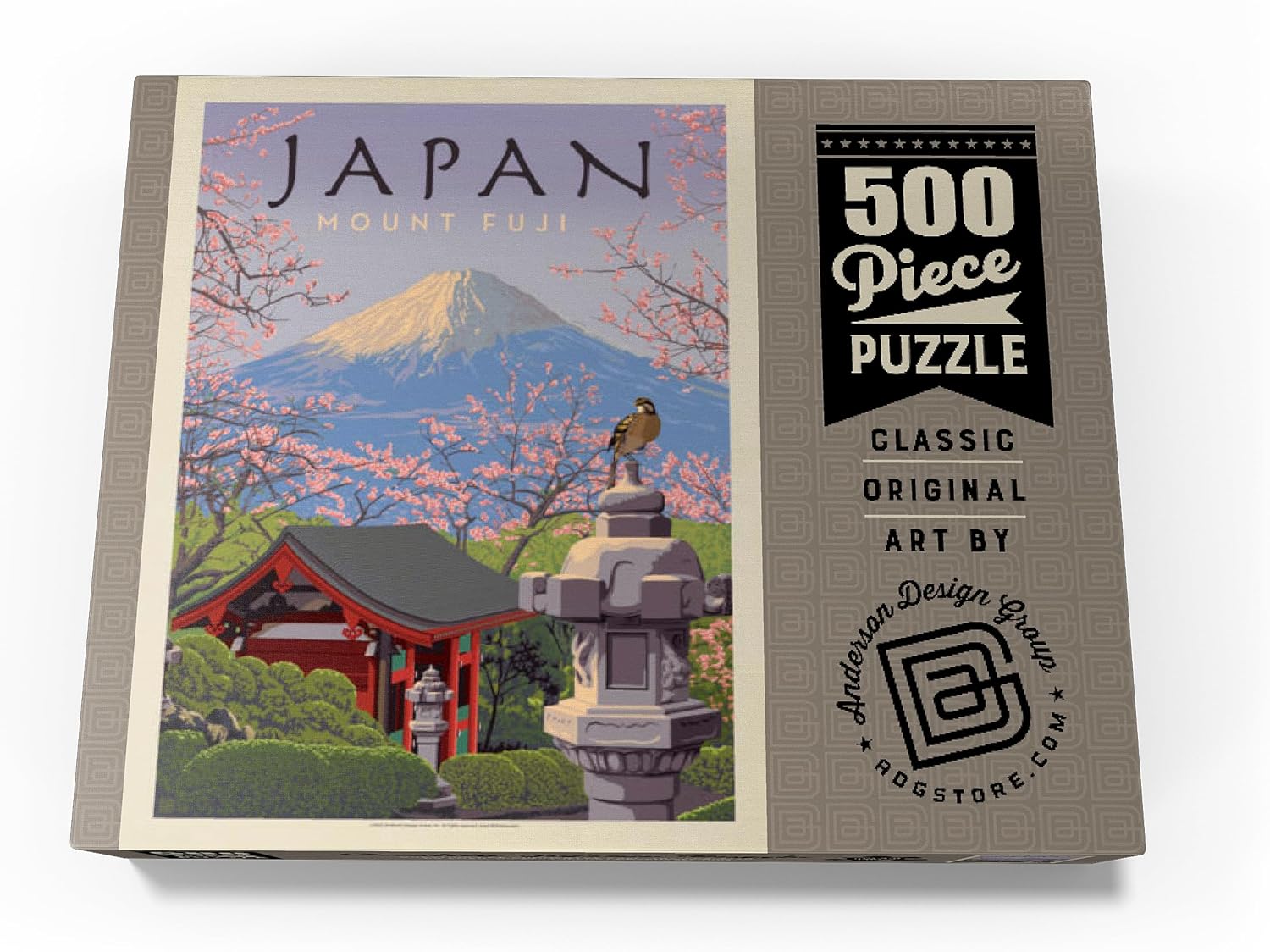 MyPuzzle Japan: Mount Fuji, Vintage Poster - Premium 500 Piece Jigsaw Puzzle for Adults