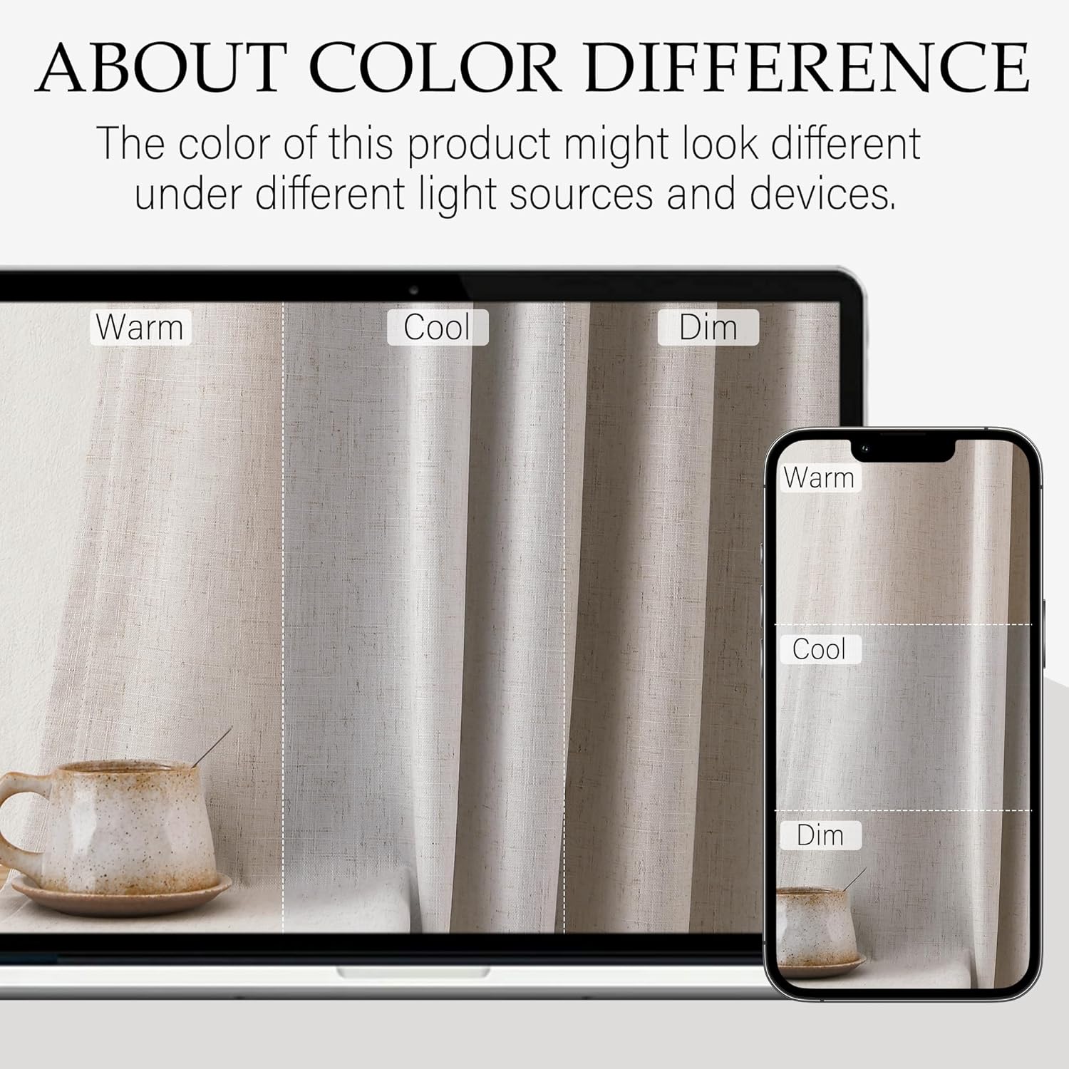 Joywell Extra Long 100% Blackout Linen Curtains 156 Inches Light Cream Black Out Curtain 13ft Neutral Boho Farmhouse Drapes with Back Tab for Bedroom Living Room High Ceiling Window 1 Panel 52x156
