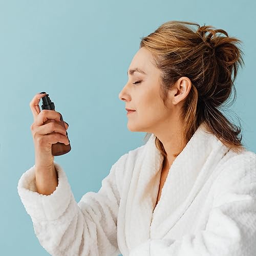 Miniatura 3 de Nevlers Paquete de 24 botellas de spray de vidrio ámbar de 4 onzas  Versátil botella de niebla fina como botellas de spray para el cabello, perfume